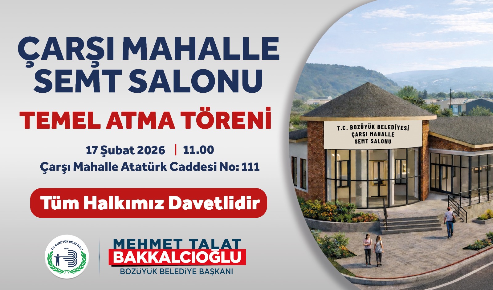 Çarşı Mahalle Semt Salonu Temel Atma Töreni